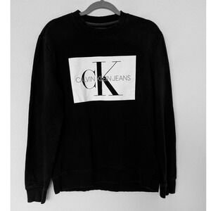 Calvin Klein Jeans Box Logo Crewneck Sweatshirt Large CK Pullover